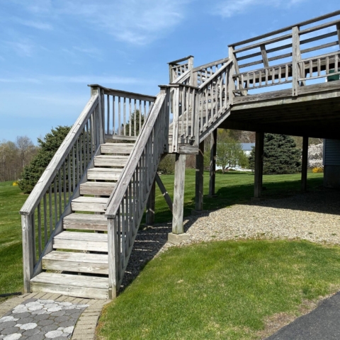 Before deck transformation in Wantage, NJ
